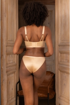 KrisLine Simple dark beige bralette biustonosz soft