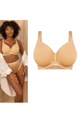 KrisLine Simple dark beige pro comfort biustonosz soft gładki