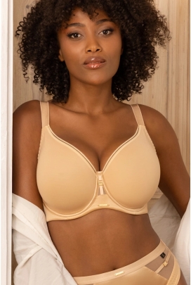 KrisLine Simple dark beige pro comfort biustonosz soft gładki