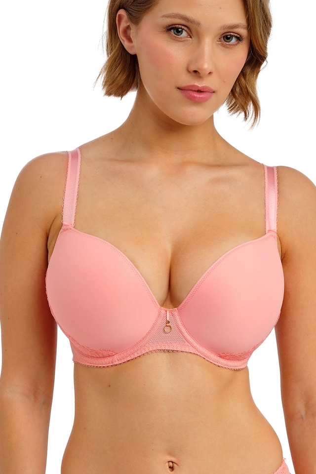 Freya Fascinate peach deco plunge biustonosz usztywniany