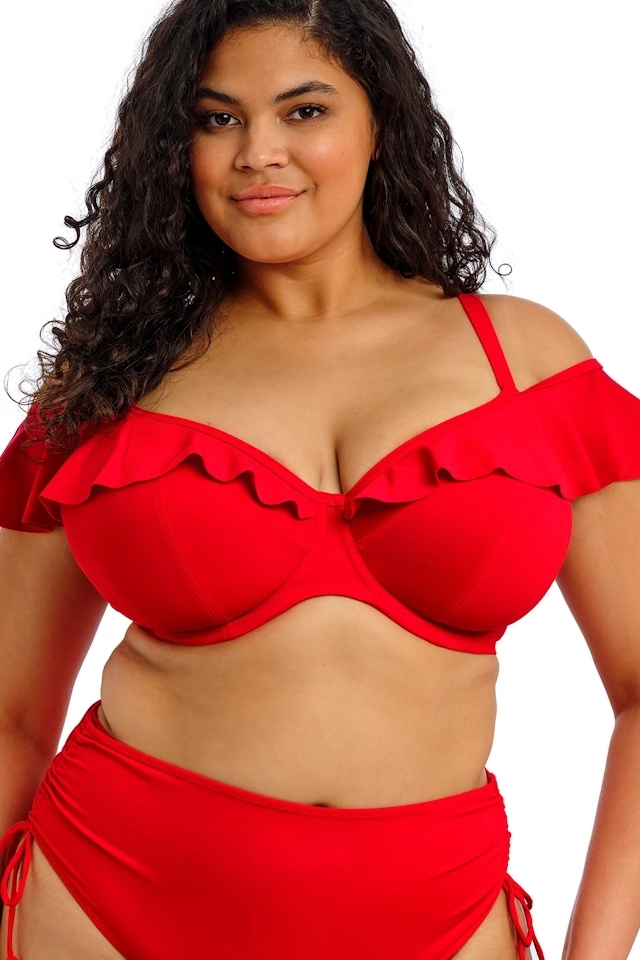 Elomi Plain Sailing lava top z falbanką soft biustonosz do stroju kąpielowego