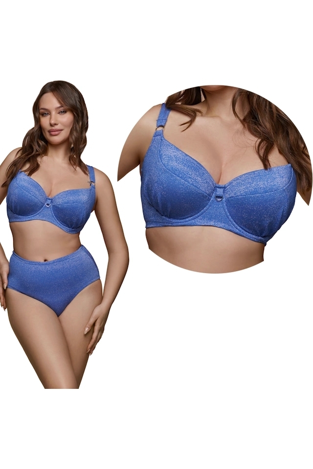 Dalia Galactic blue blink K24 usztywniany biustonosz do stroju kąpielowego