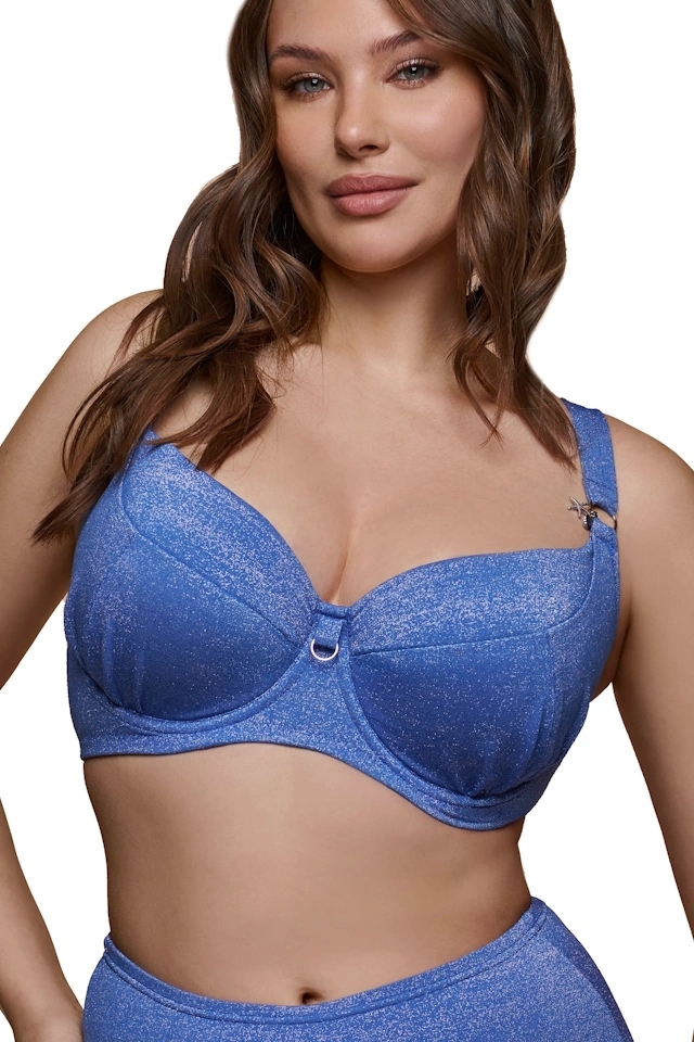 Dalia Galactic blue blink K24 usztywniany biustonosz do stroju kąpielowego