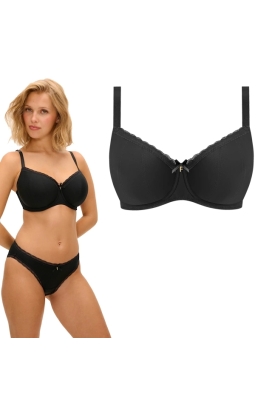 Freya Flirt black padded half cup biustonosz