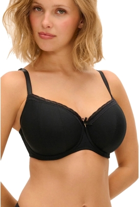 Freya Flirt black padded half cup biustonosz