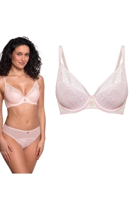 Agio 9347 różowy pocket up  biustonosz usztywniany