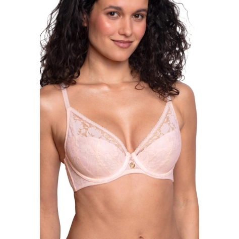 Agio 9347 różowy pocket up  biustonosz usztywniany