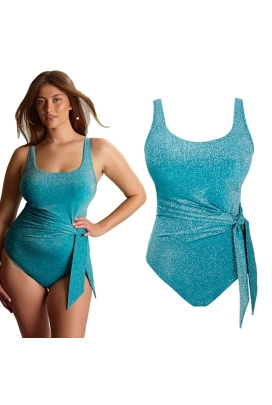 Panache Sparkle teal balkony jednoczęściowy kostium kąpielowy