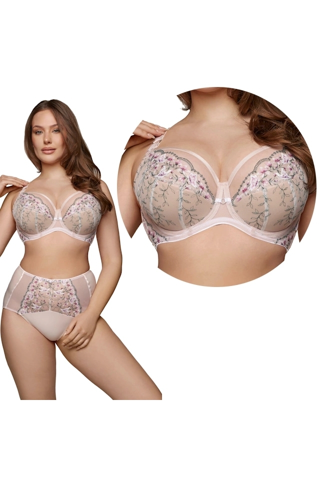 Dalia Elira K37 róż motyle biustonosz semi-soft