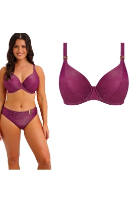 Fantasie Paros Coast berry shimmer plunge biustonosz soft do stroju kąpielowego