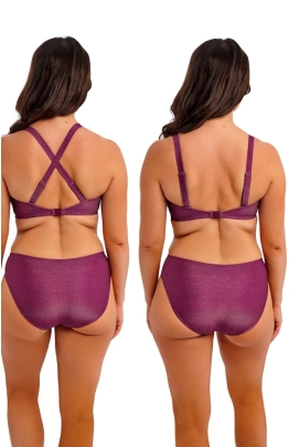 Fantasie Paros Coast berry shimmer figi mid rise do stroju kąpielowego