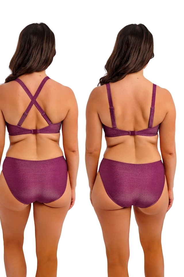 Fantasie Paros Coast berry shimmer figi mid rise do stroju kąpielowego