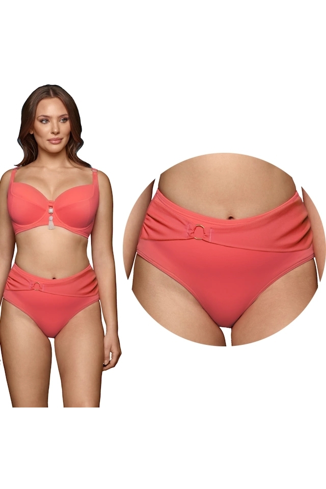Dalia Koral pastelowy figi maxi z kółkiem do stroju kąpielowego