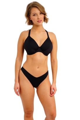 Freya Jewel Cove plain black plunge biustonosz do stroju kąpielowego