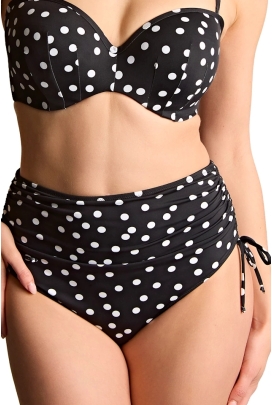 Panache Polka dot print figi midi z troczkami do stroju kąpielowego