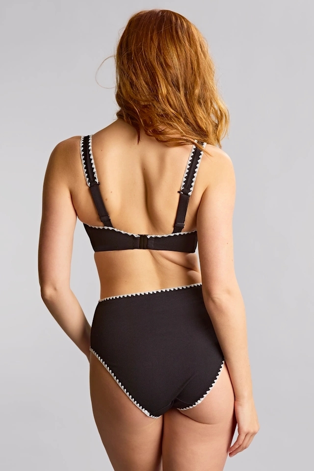 Panache Aurora black/white plunge soft biustonosz do stroju kąpielowego