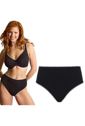 Panache Aurora black/white figi wysokie do stroju kąpielowego