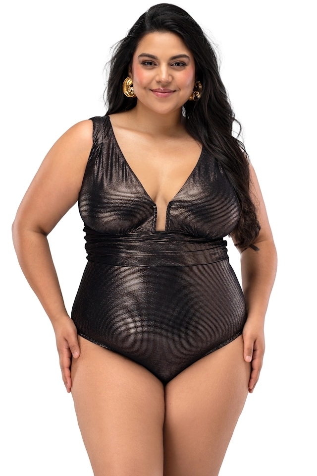 Nessa Lipsi Milano miedziany b/f jednoczęściowy kostium kąpielowy