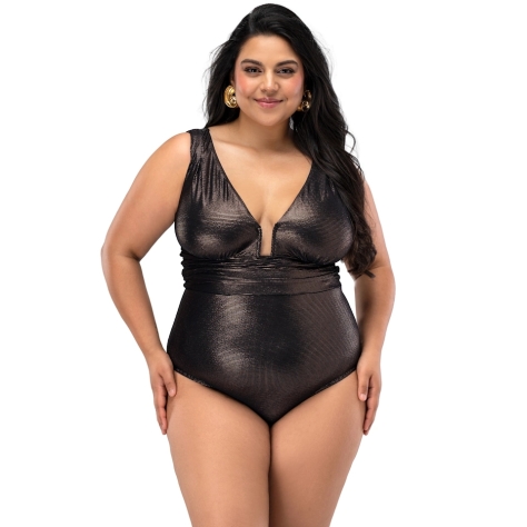 Nessa Lipsi Milano miedziany b/f jednoczęściowy kostium kąpielowy