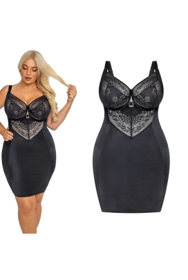 KrisLine Noa black halka z biustonoszem Pettitscoat