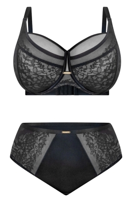 KrisLine Noa black soft lace biustonosz miękki