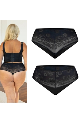 KrisLine Noa black stringi wysokie