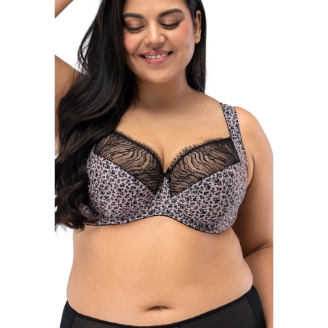 Nessa Celesta beż kwiaty soft biustonosz, minimizer