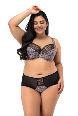 Nessa Celesta beż kwiaty N01 figi tanga