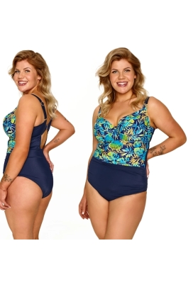 Lupo Cristina granat monstera jednoczęściowy kostium kąpielowy