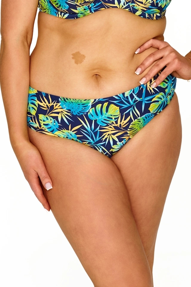Lupo Cristina granat monstera figi 1 klasyczne majtki do stroju kąpielowego