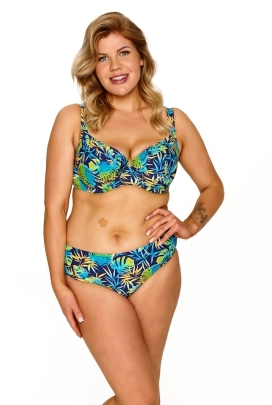 Lupo Cristina granat monstera figi 1 klasyczne majtki do stroju kąpielowego
