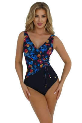 Self 26 1069V2PN8 1 Pandora czerń multi kwiaty strój kąpielowy jednoczęściowy soft