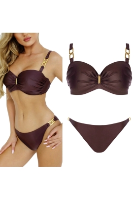 Self 26 730V1BR1 18 New York brąz złoto strój kąpielowy dwuczęściowy usztywniony