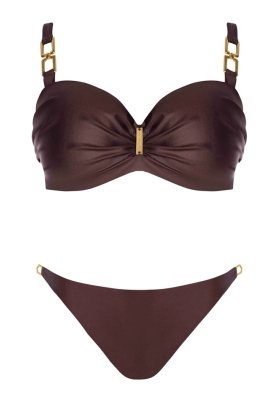 Self 26 730V1BR1 18 New York brąz złoto strój kąpielowy dwuczęściowy usztywniony