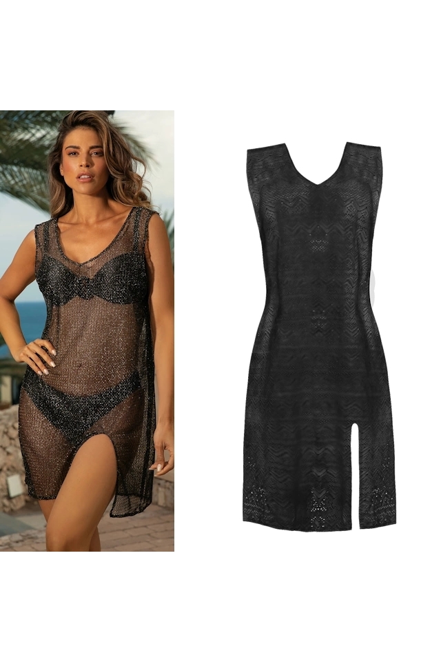 Self 26 DP25 4 Beach Dress czerń sukienka plażowa