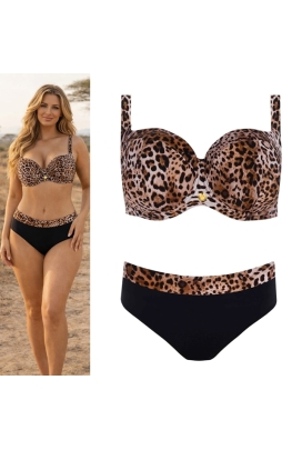 Self 26 995V1ZA6 1 Zambia brąz cętki 2cz. kostium kąpielowy