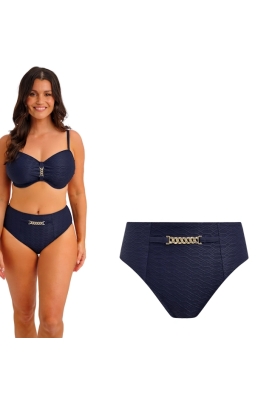 Fantasie Azores midnight fig high waist majtki do stroju kąpielowego