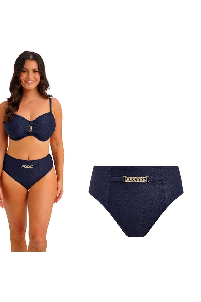 Fantasie Azores midnight fig high waist majtki do stroju kąpielowego