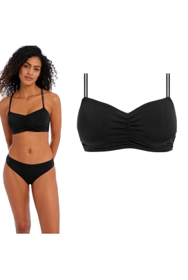 Freya Jewel Cove plain black bralette biustonosz do stroju kąpielowego