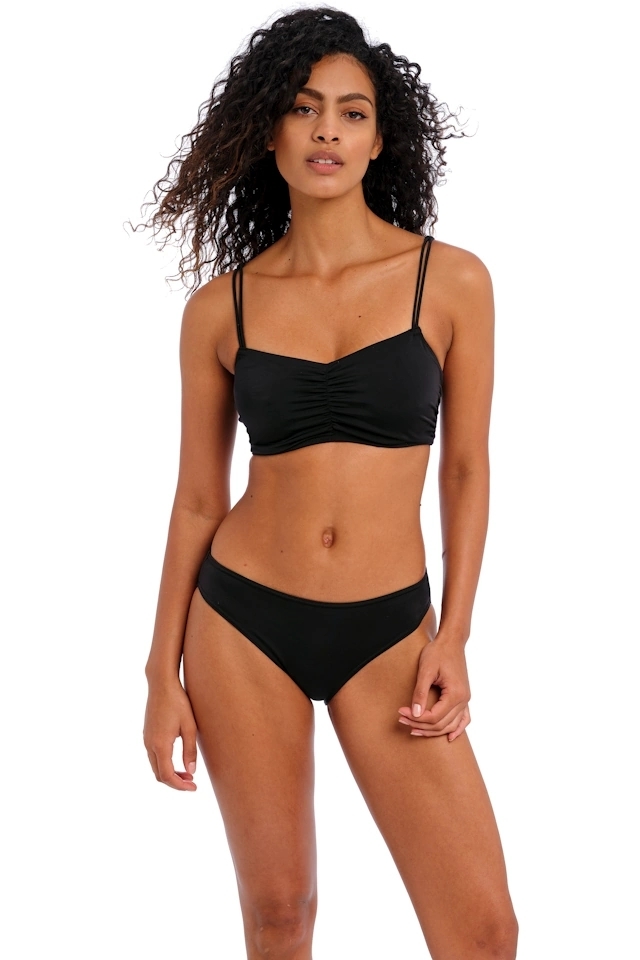 Freya Jewel Cove plain black bralette biustonosz do stroju kąpielowego