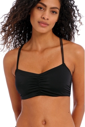 Freya Jewel Cove plain black bralette biustonosz do stroju kąpielowego