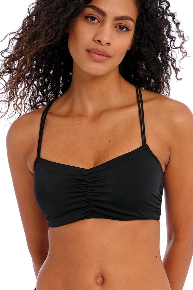 Freya Jewel Cove plain black bralette biustonosz do stroju kąpielowego