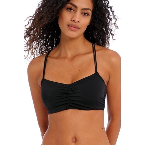 Freya Jewel Cove plain black bralette biustonosz do stroju kąpielowego