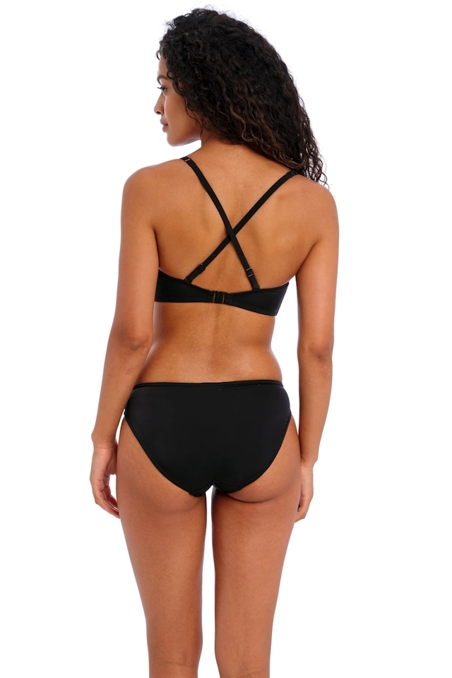 Freya Jewel Cove plain black bralette biustonosz do stroju kąpielowego