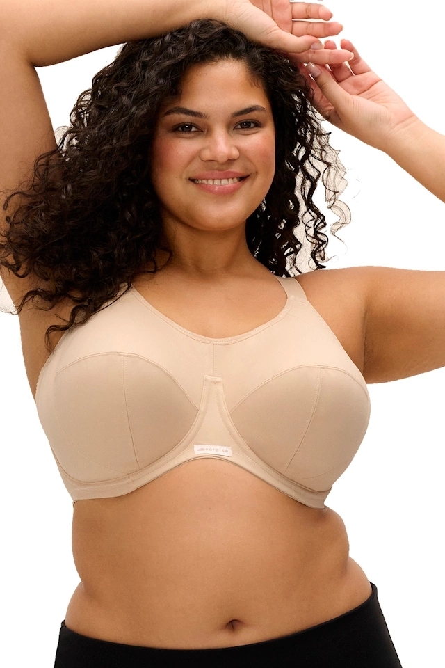 Elomi Sport Energise nude biustonosz sportowy soft full cup