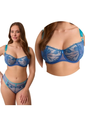 Ewa Bień Nuria niebieski  B139 biustonosz soft half cup
