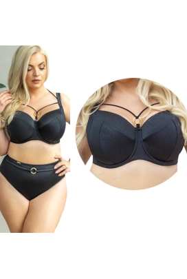 KrisLine Bora Bora black soft full cup biustonosz do stroju kąpielowego