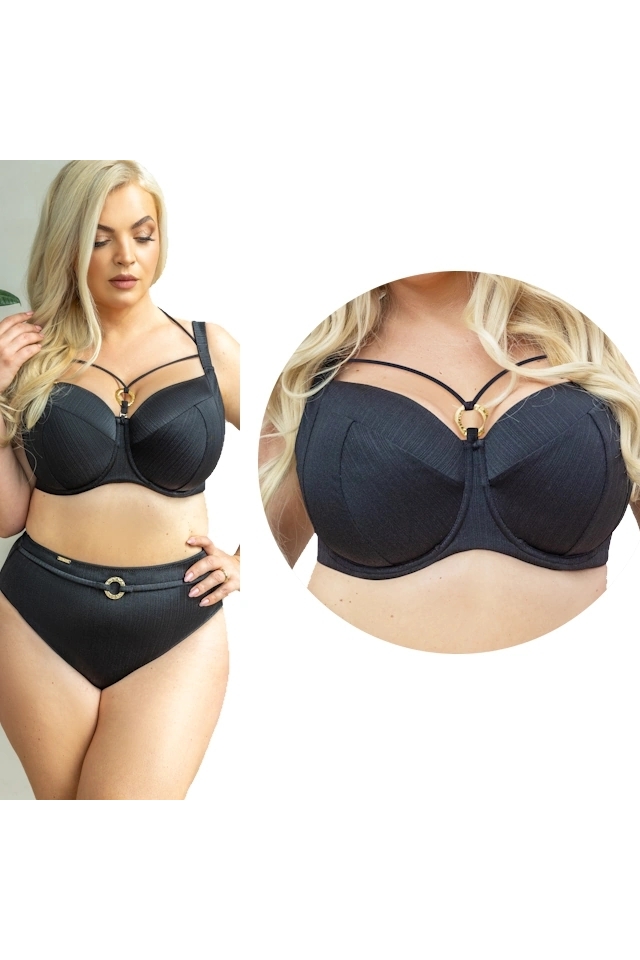 KrisLine Bora Bora black soft full cup biustonosz do stroju kąpielowego