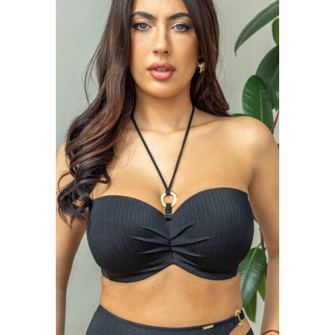 KrisLine Bora Bora black MHM balconette biustonosz do stroju kąpielowego