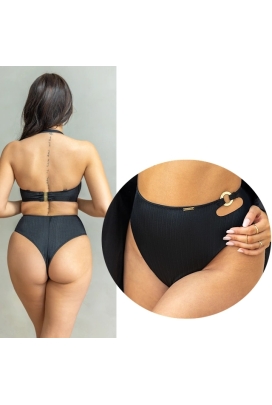 KrisLine Bora Bora black brazyliany wysokie do stroju kąpielowego